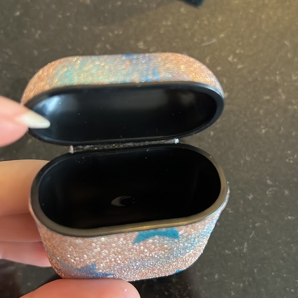 Glitter AirPods Case Pink Blue Sparkle Vibes - Brand New - Picture 4 of 5